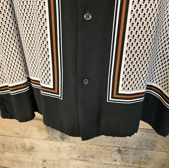 Express men's retro bowling style button up shirt size large - Picture 6 of 14